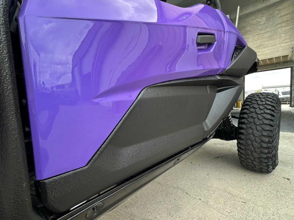 Teryx KRX door panel after Paint Shield with deep purple gloss