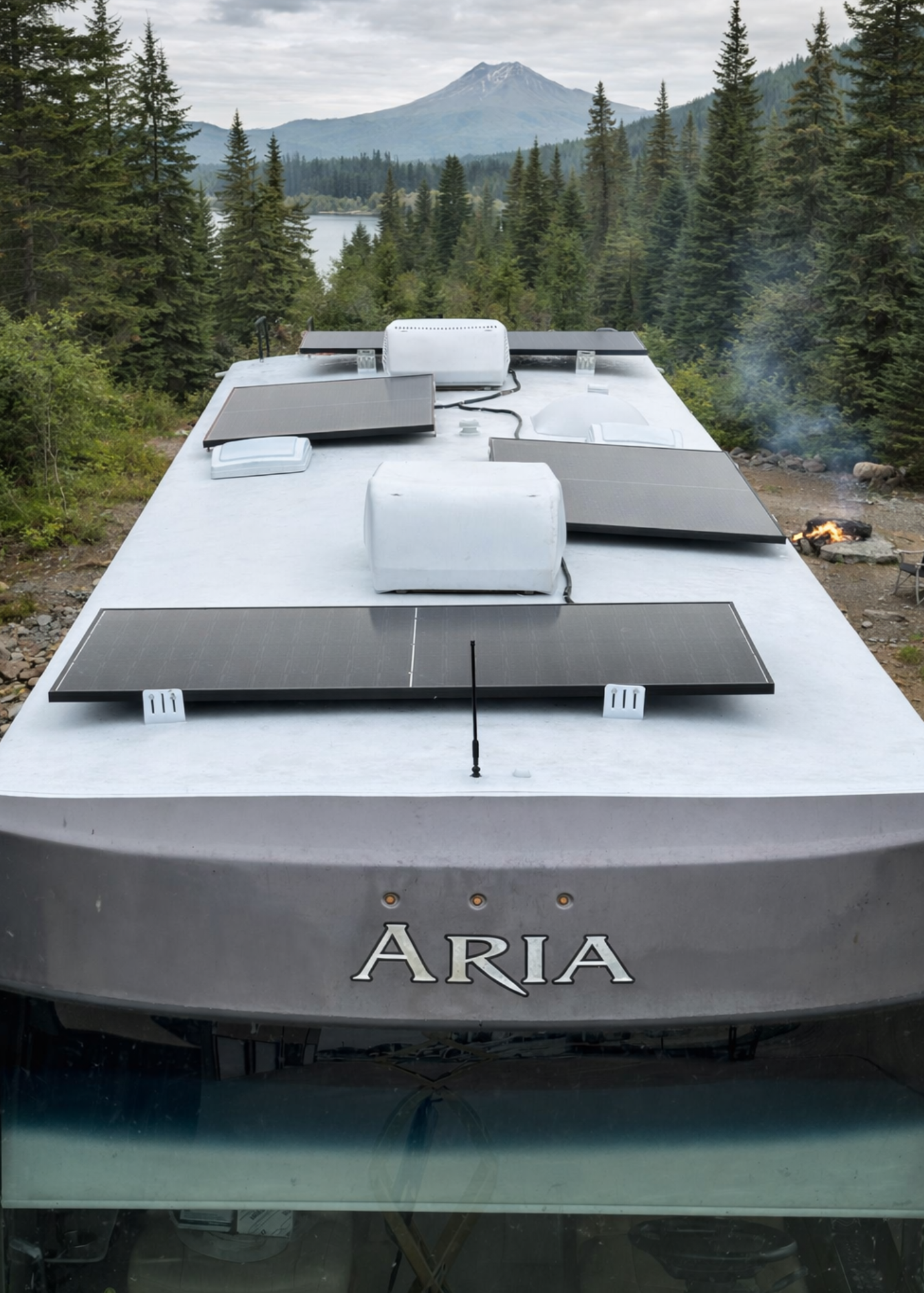 RV Off-grid with solar panels installed by Patriots RV Services