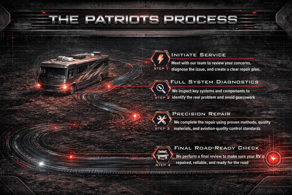 Patriots RV Services - The Patriot Process Road Map Graphic