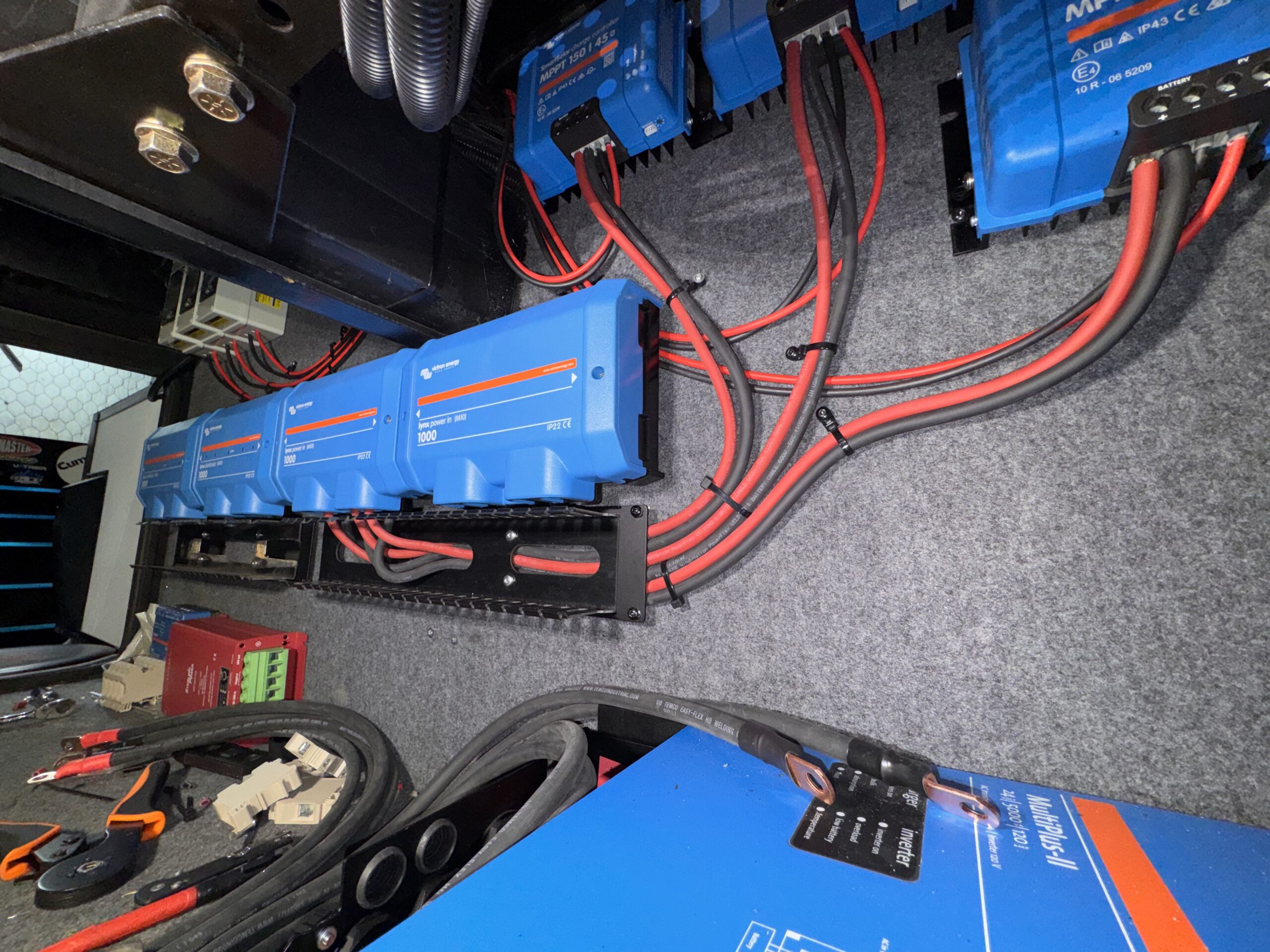 Victron Lynx and MultiPlus-II inverter installation with professional wiring