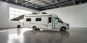An RV running on a complete off-grid power system.